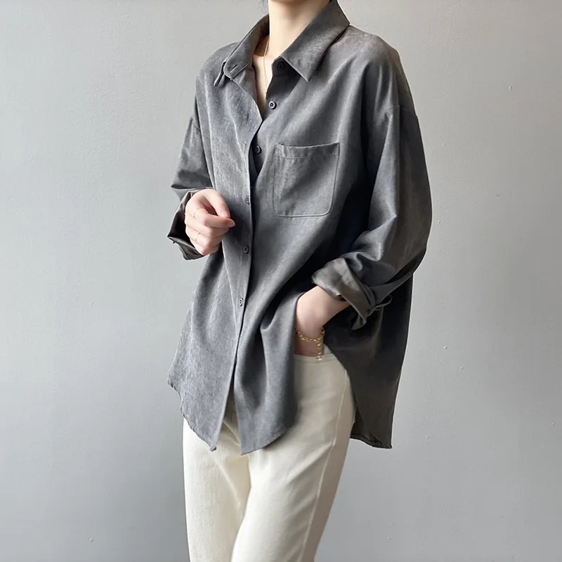 Yeeloca Temperament Shirt Female 2021 Spring New Solid Lapel Blouser Office Lady Korean Long Sleeve Top
Yeeloca Temperament Shirt Female 2021 Spring New Solid Lapel Blouser Office Lady Korean Long Sleeve Top