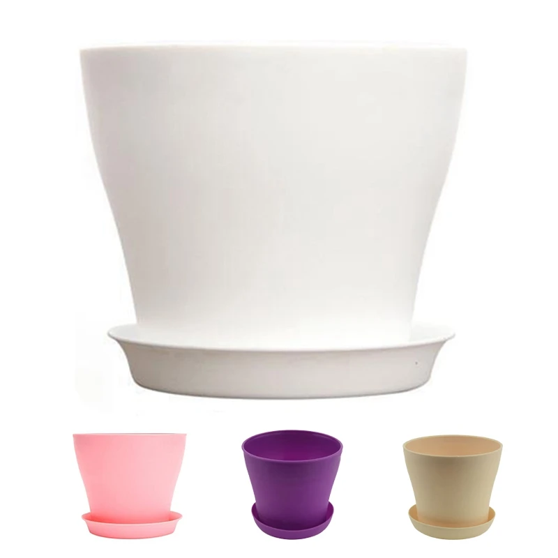 Plastic Plant Flower Pot Planter With Saucer Tray Round Gloss Home Garden Decor
Plastic Plant Flower Pot Planter With Saucer Tray Round Gloss Home Garden Decor