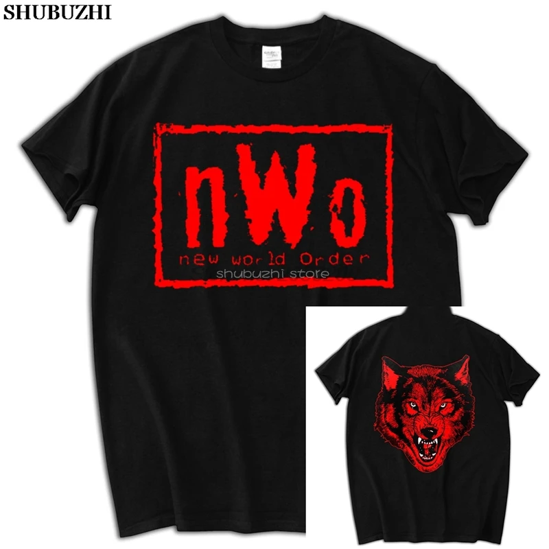 Новая НМП мировой порядок группа Wolfpac Wolfpack Волк пакет Черная Мужская футболка