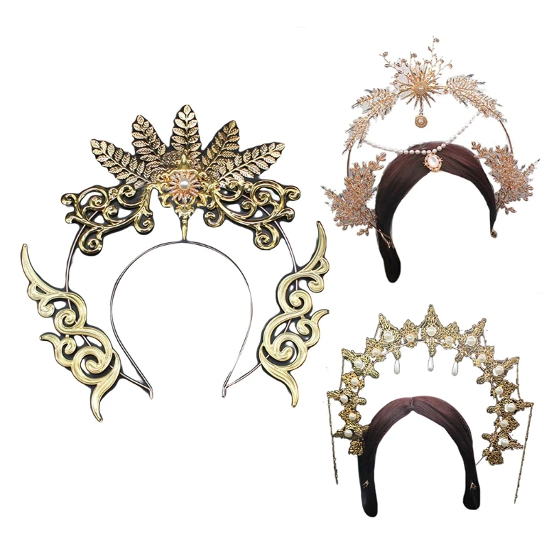Lolita Halo Crown for Women Gothic Hollow Embossed Tiara Vintage Pearl Pendant Headwear Decorative Luxury Hair Hoop
Lolita Halo Crown for Women Gothic Hollow Embossed Tiara Vintage Pearl Pendant Headwear Decorative Luxury Hair Hoop