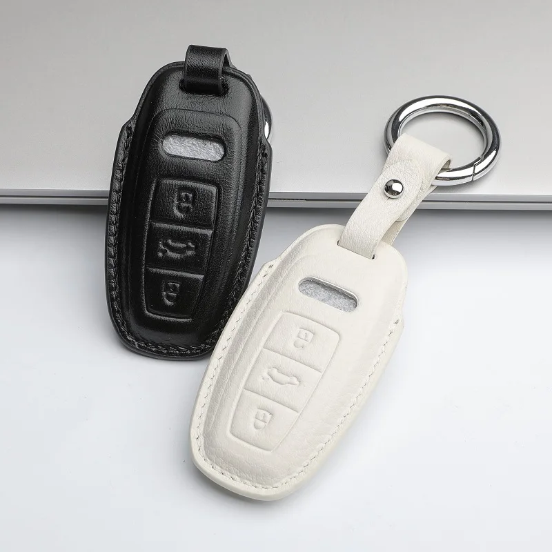 Leather Car Key Case Cover For Audi A3 A6 C8 A7 S7 A8 D5 S8 Q7 Q8 SQ8 E-tron 2018 2019 2020 2021 Accessories Ring
Leather Car Key Case Cover For Audi A3 A6 C8 A7 S7 A8 D5 S8 Q7 Q8 SQ8 E-tron 2018 2019 2020 2021 Accessories Ring