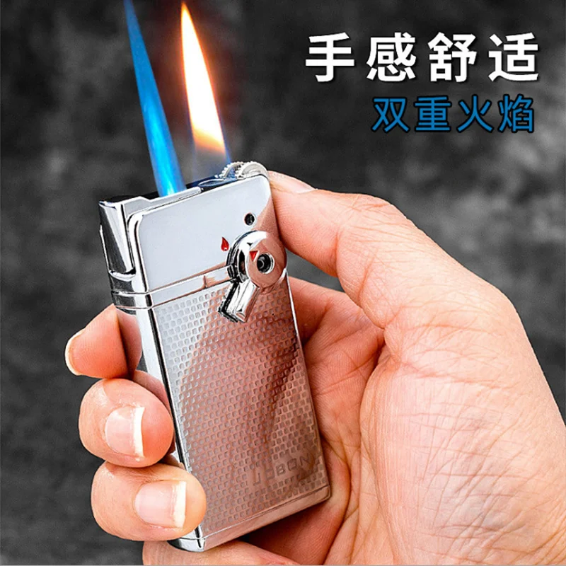 Chinese brand JOBON two flame (windproof blue flame + Red flame) fashion personality creative metal lighter for men
Chinese brand JOBON two flame (windproof blue flame + Red flame) fashion personality creative metal lighter for men