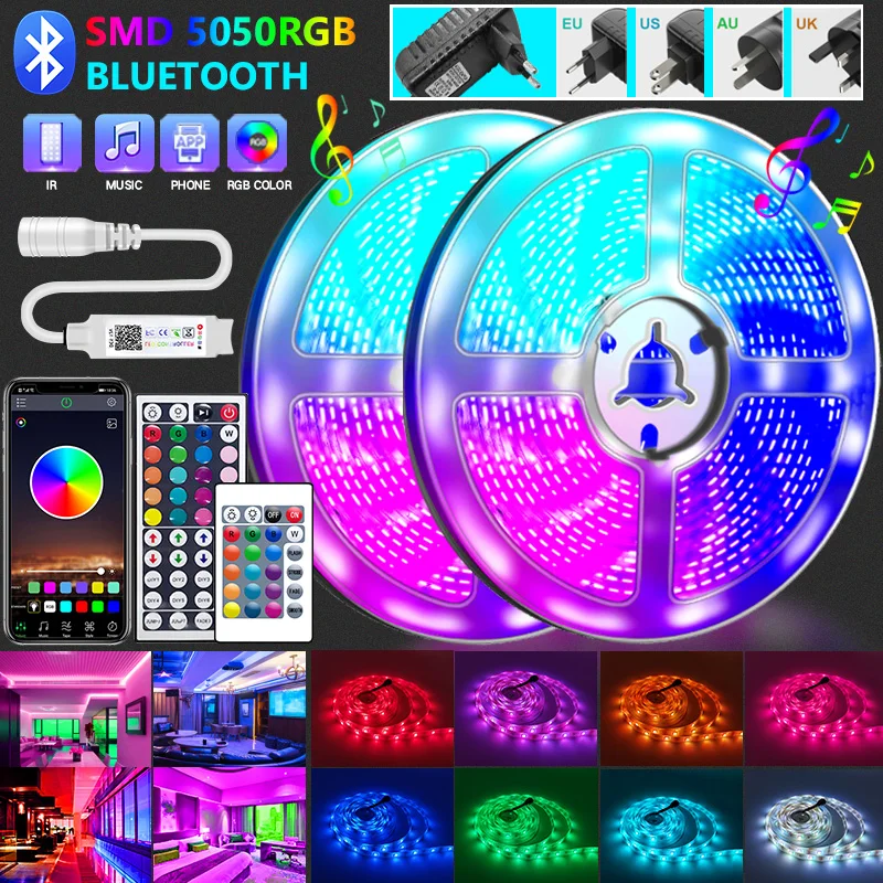 LED Strip Lights RGB Bluetooth 20M 30M 5050 Waterproof Led Light for room 10M 5M Flexible Lamp Ribbon SMD RGB Tape Diode luces
LED Strip Lights RGB Bluetooth 20M 30M 5050 Waterproof Led Light for room 10M 5M Flexible Lamp Ribbon SMD RGB Tape Diode luces