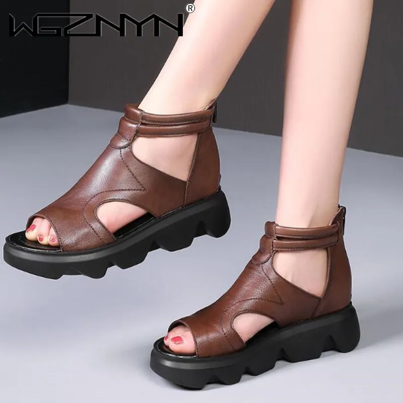 NEW Genuine Leather Women Platform Sandals Casual Lady Shoes Vintage Handmade Room Shoes for Women Sandals Shoes 2021 Summer
NEW Genuine Leather Women Platform Sandals Casual Lady Shoes Vintage Handmade Room Shoes for Women Sandals Shoes 2021 Summer