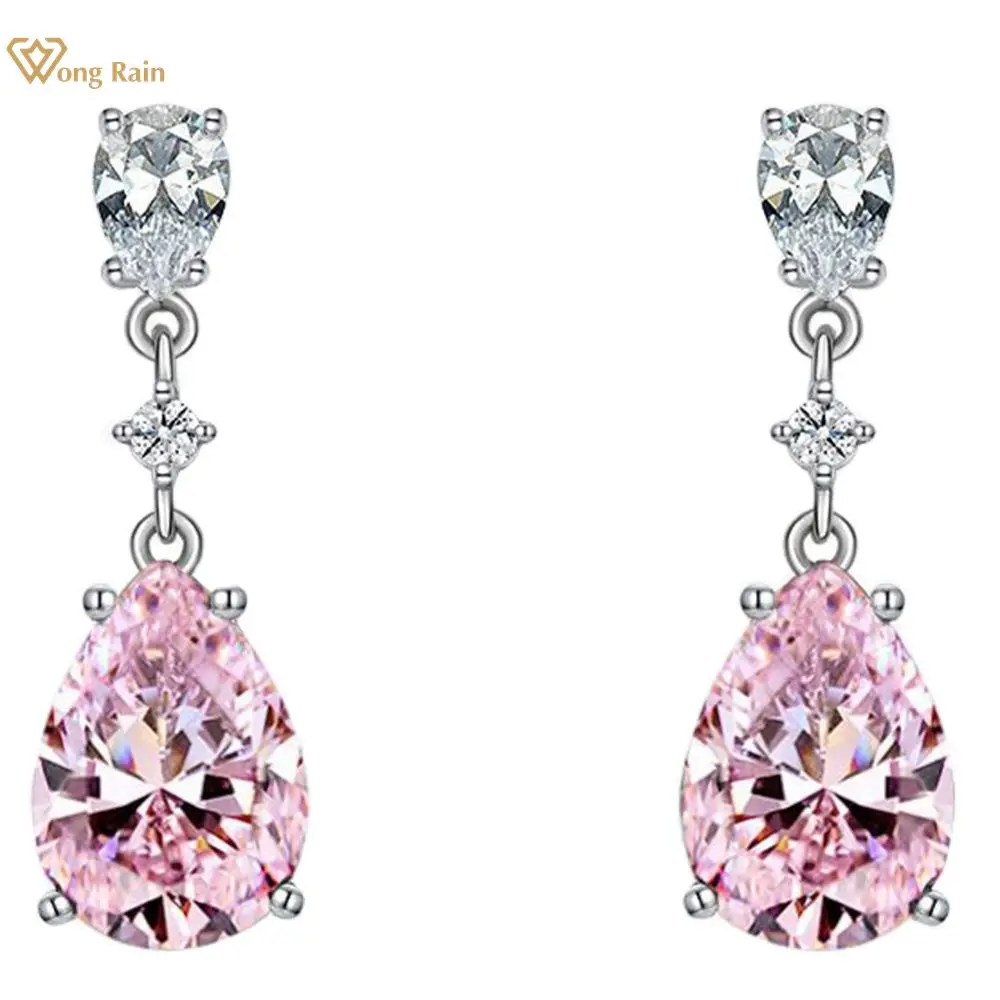 Wong Rain Luxury 100% 925 Sterling Silver Created Moissanite Gemstone Birthstone Drop Dangle Earrings Fine Jewelry Wholesale 
Wong Rain Luxury 100% 925 Sterling Silver Created Moissanite Gemstone Birthstone Drop Dangle Earrings Fine Jewelry Wholesale