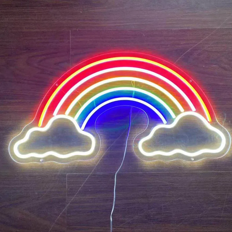 Rainbow Cloud Shaped LED Neon Light Decorative Sign Wall Decor Luminous for Personalized Gift Children Room Festival Decoration
Rainbow Cloud Shaped LED Neon Light Decorative Sign Wall Decor Luminous for Personalized Gift Children Room Festival Decoration