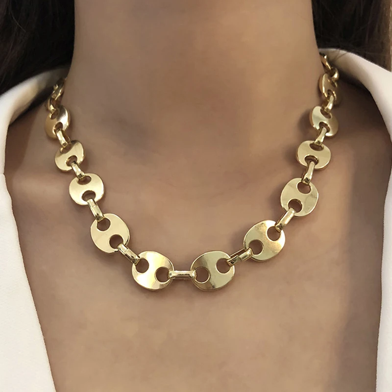 Harajuku Neck Chains Choker Necklace Jewrely for Women Gold Color Gothic Accessories Punk Couples Men Necklace Neck Pendants
Harajuku Neck Chains Choker Necklace Jewrely for Women Gold Color Gothic Accessories Punk Couples Men Necklace Neck Pendants