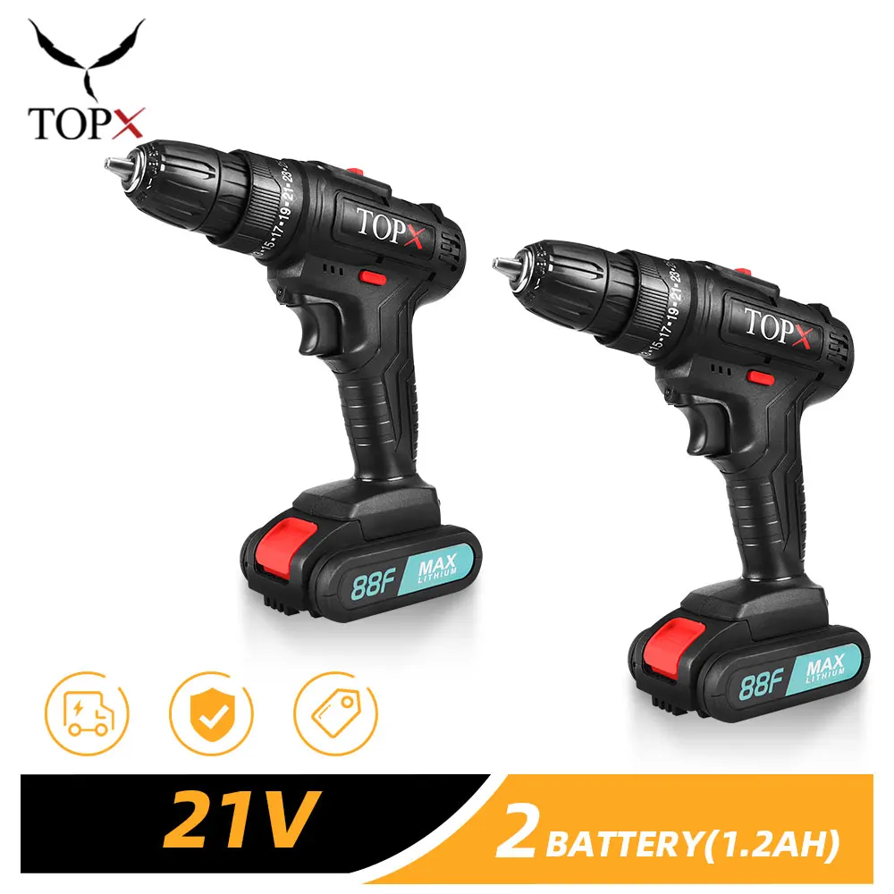 21V 12V New Electric Drill Cordless Screwdriver Mini Cordless 2 Battery Lithium Battery Tool Power Rechargeable Hand Drill
21V 12V New Electric Drill Cordless Screwdriver Mini Cordless 2 Battery Lithium Battery Tool Power Rechargeable Hand Drill