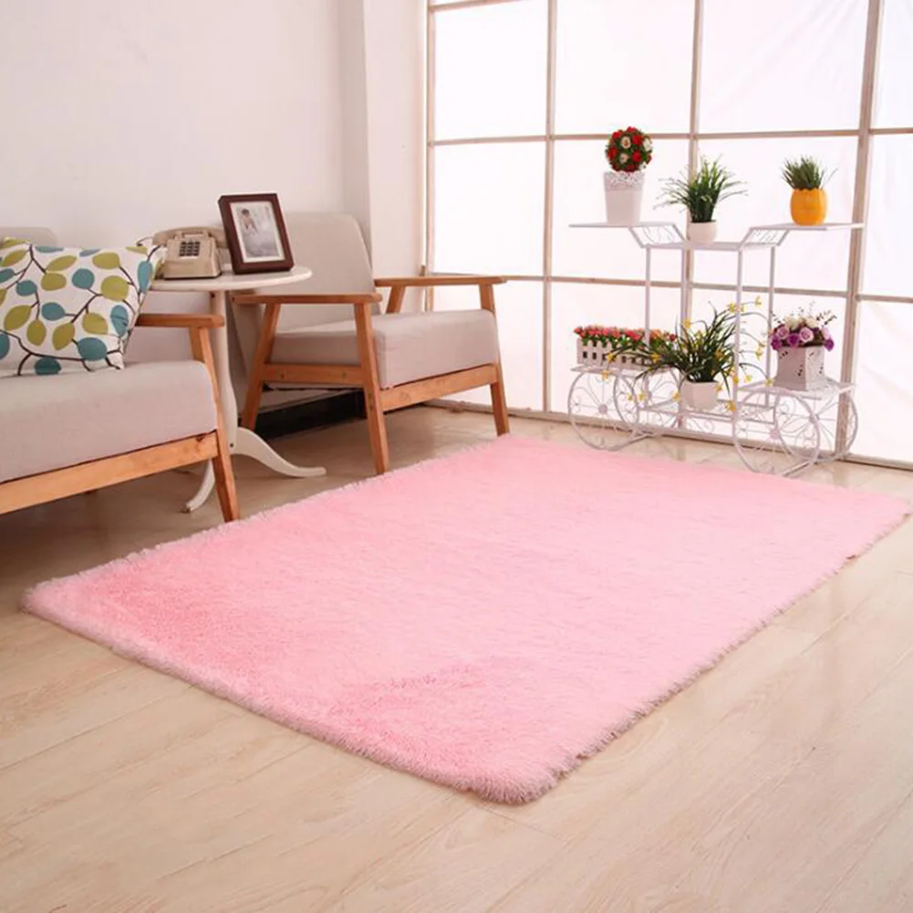 Solid Color Simplicity Fluffy Anti-Skid Shaggy Area Rug Popular Dining Room Carpet Durable Convenient Home Bedroom Floor Mat
Solid Color Simplicity Fluffy Anti-Skid Shaggy Area Rug Popular Dining Room Carpet Durable Convenient Home Bedroom Floor Mat
