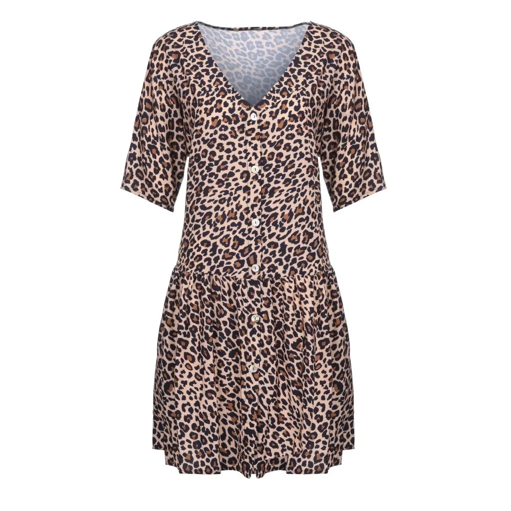 Temperament Women Open Leopard Button Dress Long Beach Dresses Long Sleeve Deep V-neck A-line Sexy Splice Print Party Dress#0203
Temperament Women Open Leopard Button Dress Long Beach Dresses Long Sleeve Deep V-neck A-line Sexy Splice Print Party Dress#0203