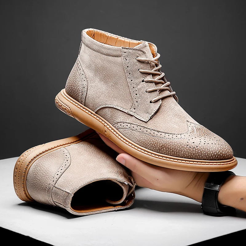 2021 New Vintage High Quality Men Shoes Casual Cow Suede Leather Ankle Boots Wedding Brogue Platform Boots Lace-Up Spring
2021 New Vintage High Quality Men Shoes Casual Cow Suede Leather Ankle Boots Wedding Brogue Platform Boots Lace-Up Spring