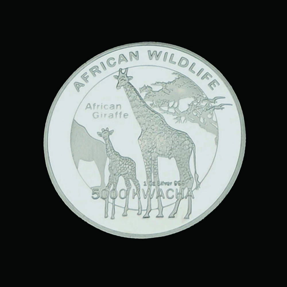 2015 в африканском стиле дикой природы Жираф памятные серебряные коллекционные