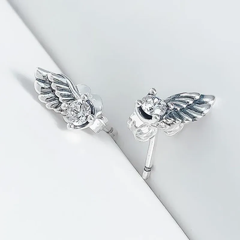 100% 925 Silver Pan Earrings Angel's Wing Feather Pan Earrings For Women Wedding Gift Fashion Jewelry
100% 925 Silver Pan Earrings Angel's Wing Feather Pan Earrings For Women Wedding Gift Fashion Jewelry
