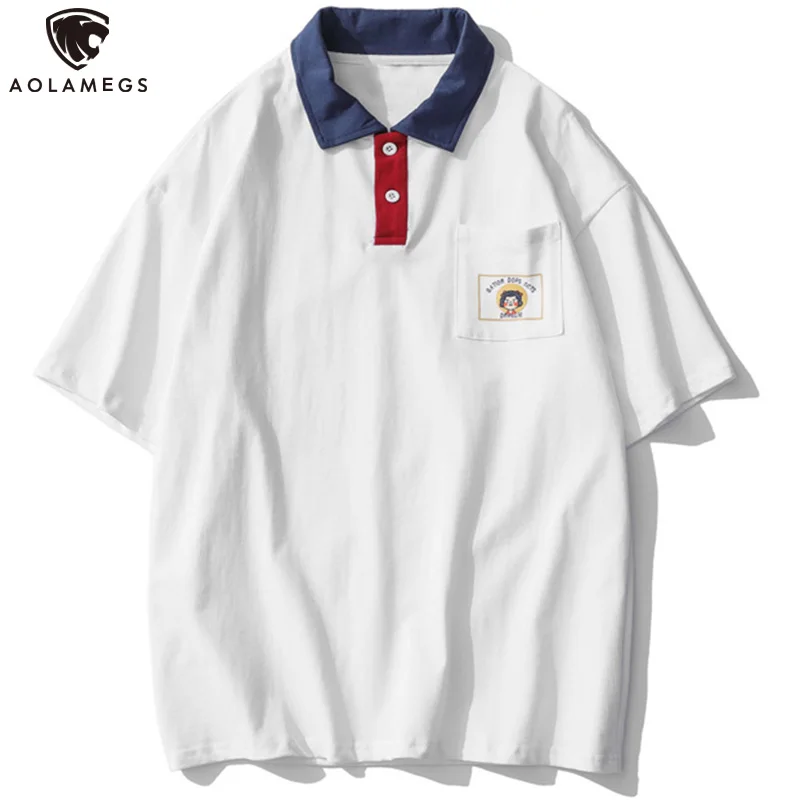Aolamegs Summer Polo Shirts Men Casual College Style Couple Harajuku Polo Shirts Short Sleeve Tee Shirts Male Fashion Streetwear
Aolamegs Summer Polo Shirts Men Casual College Style Couple Harajuku Polo Shirts Short Sleeve Tee Shirts Male Fashion Streetwear