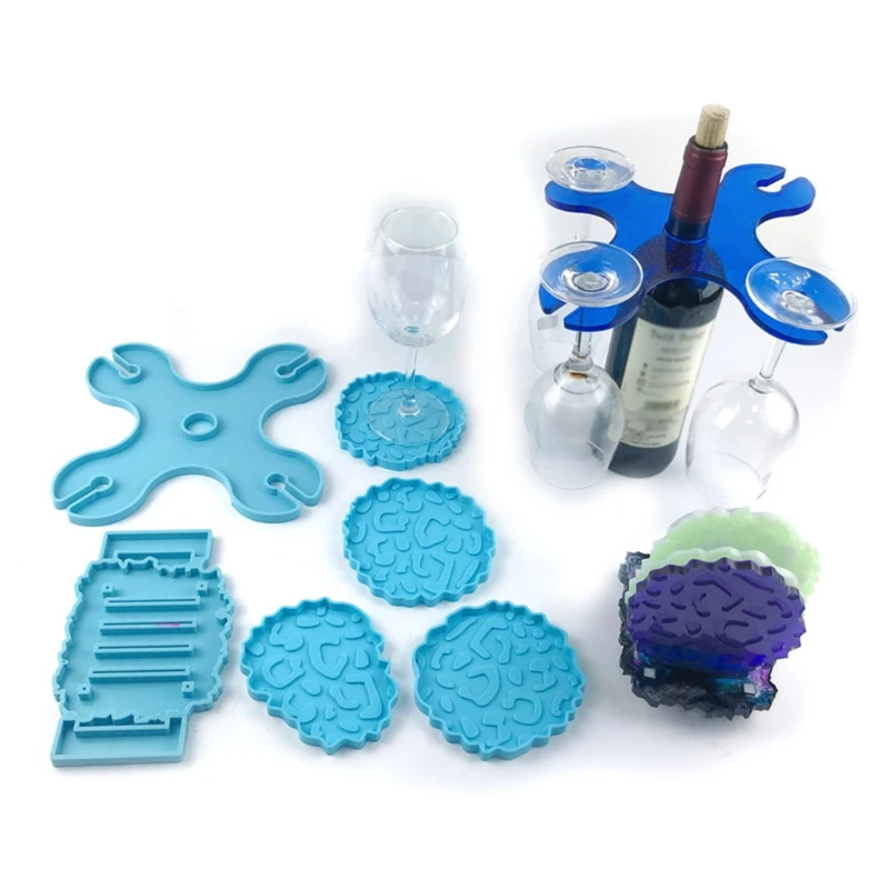 Epoxy Resin Mold 6 Pcs/Set Wine Rack Mold Cup Holder Coaster Silicone Mould DIY Handmade Crafts Home Decoration Casting Tools
Epoxy Resin Mold 6 Pcs/Set Wine Rack Mold Cup Holder Coaster Silicone Mould DIY Handmade Crafts Home Decoration Casting Tools