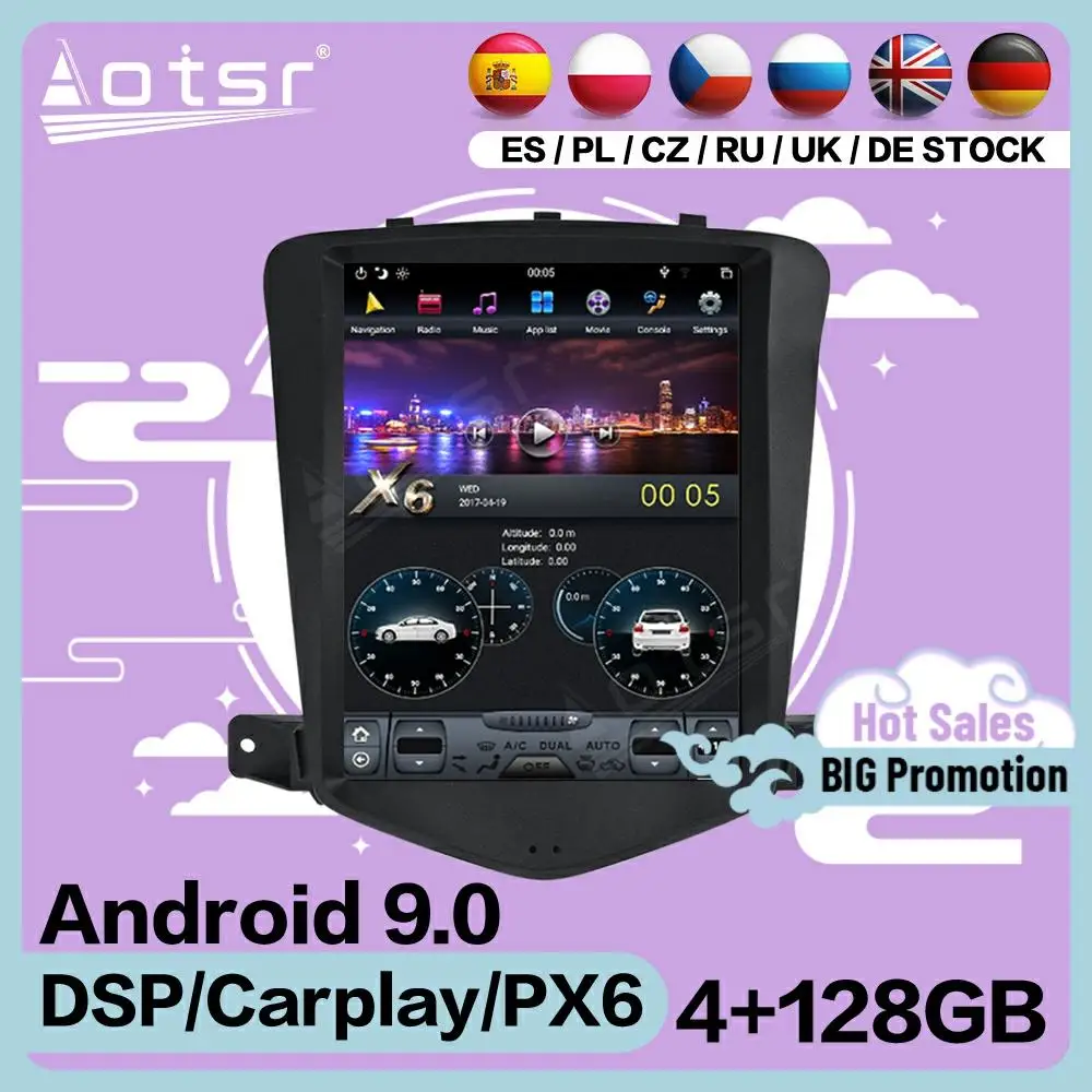 128G Tesla Screen Multimedia Stereo Android 9 Player For Chevrolet Cruze 2008 2009 2010 2011 2012 GPS Navi Audio Radio Head Unit
128G Tesla Screen Multimedia Stereo Android 9 Player For Chevrolet Cruze 2008 2009 2010 2011 2012 GPS Navi Audio Radio Head Unit