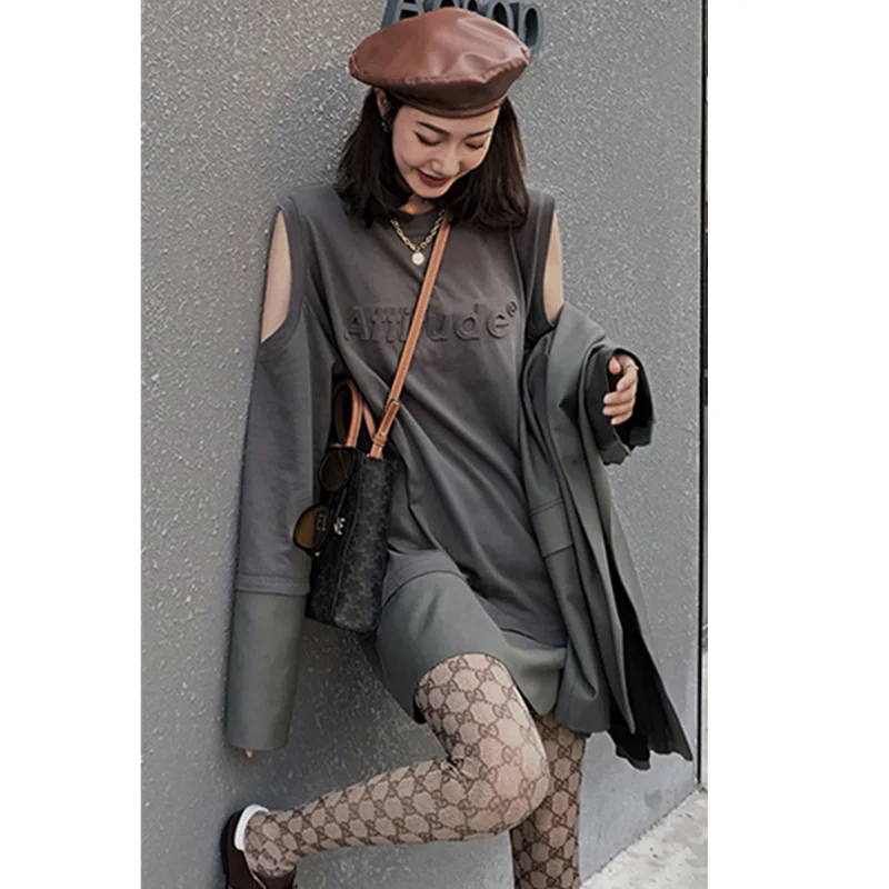 Women O-neck Off-The-Shoulder Long Sleeve Letters embossed T shirts Lady Cotton Tops Female Soft Casual Tees Women's T-shirt
Women O-neck Off-The-Shoulder Long Sleeve Letters embossed T shirts Lady Cotton Tops Female Soft Casual Tees Women's T-shirt