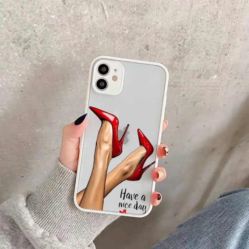 Fashion Girls High Heels Shoes Legs Coffee Phone Case Matte Transparent for iPhone 11 12 7 8 s mini pro X XS XR MAX Plus funda
Fashion Girls High Heels Shoes Legs Coffee Phone Case Matte Transparent for iPhone 11 12 7 8 s mini pro X XS XR MAX Plus funda