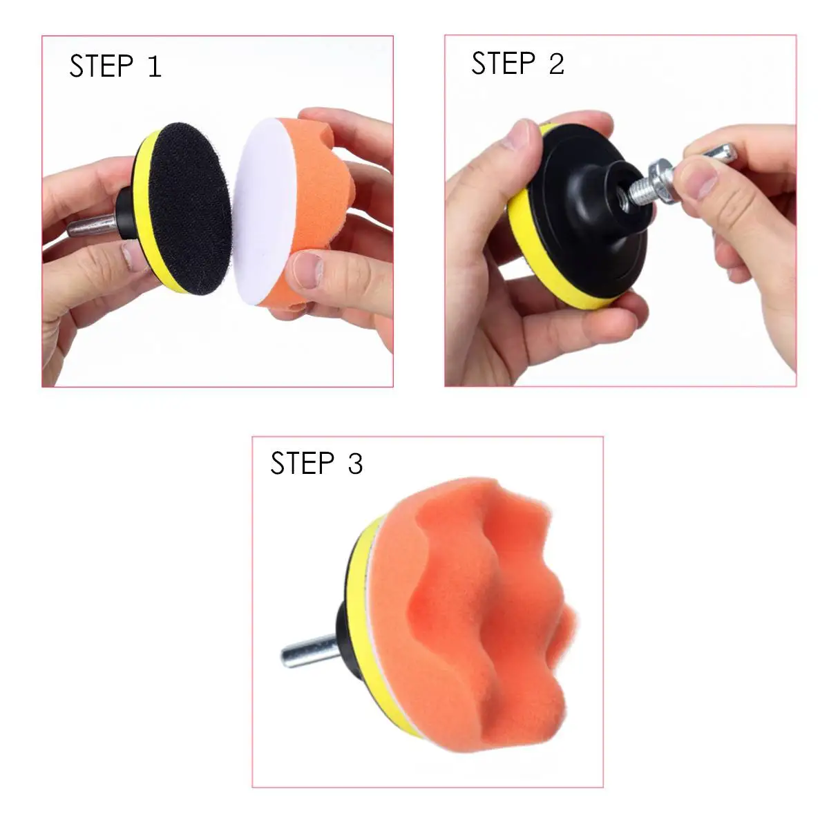 Sponge-Automobile Vehicle Cleaning Washing Polish Sponge Wheel polisher Removes Scratches Car-Polishing-Pad-Set
Sponge-Automobile Vehicle Cleaning Washing Polish Sponge Wheel polisher Removes Scratches Car-Polishing-Pad-Set