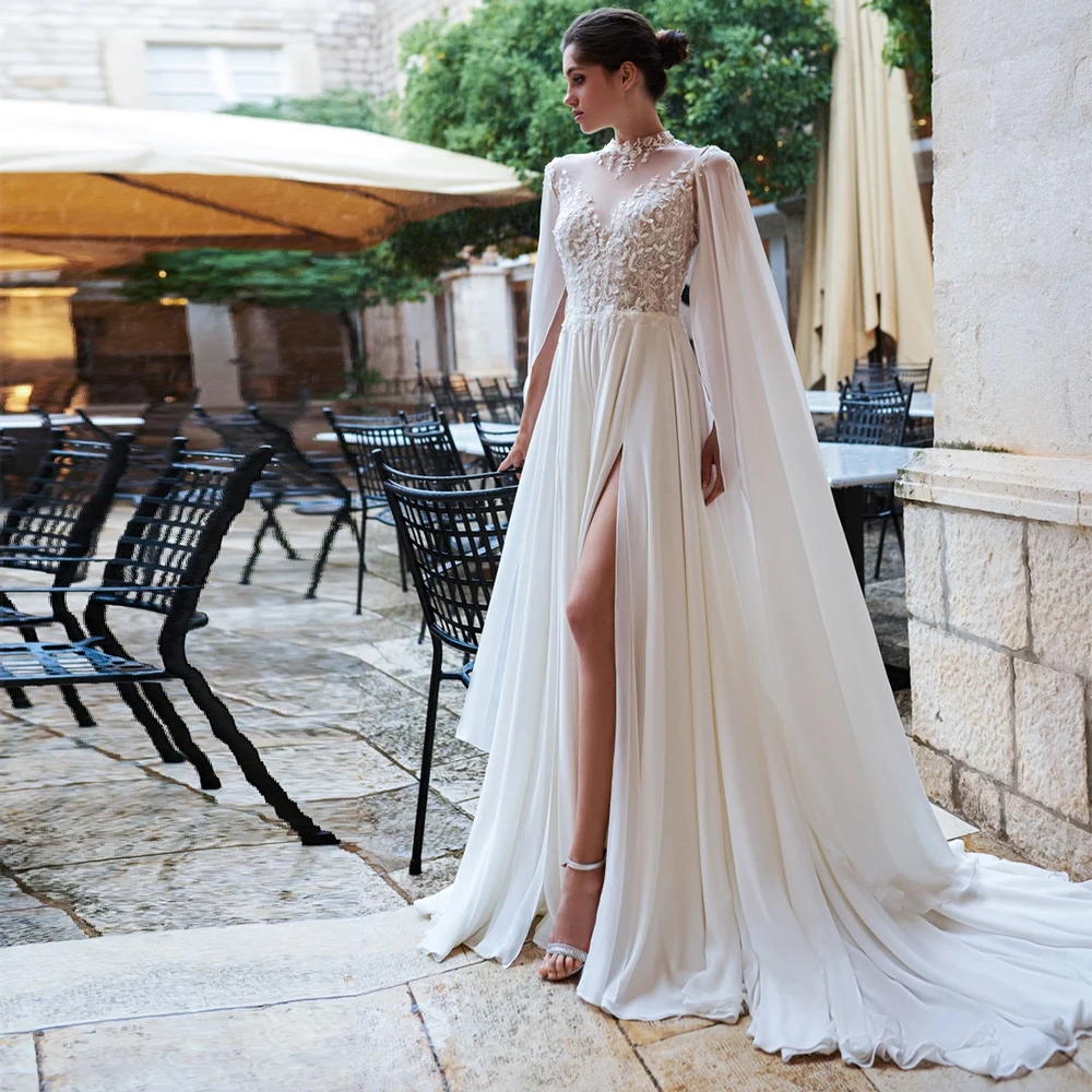 RANMO Boho Wedding Dress Applique Bodice O-Neck Backless Bride Dress With Long Sleeves A-Line Brush Train Zipper Wedding Gown
RANMO Boho Wedding Dress Applique Bodice O-Neck Backless Bride Dress With Long Sleeves A-Line Brush Train Zipper Wedding Gown