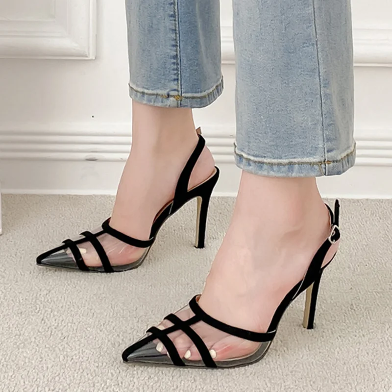 Buckle Strap Pumps Shoes for Women Closed Stiletto High Heels Slingback Sandals Summer Clear
Buckle Strap Pumps Shoes for Women Closed Stiletto High Heels Slingback Sandals Summer Clear