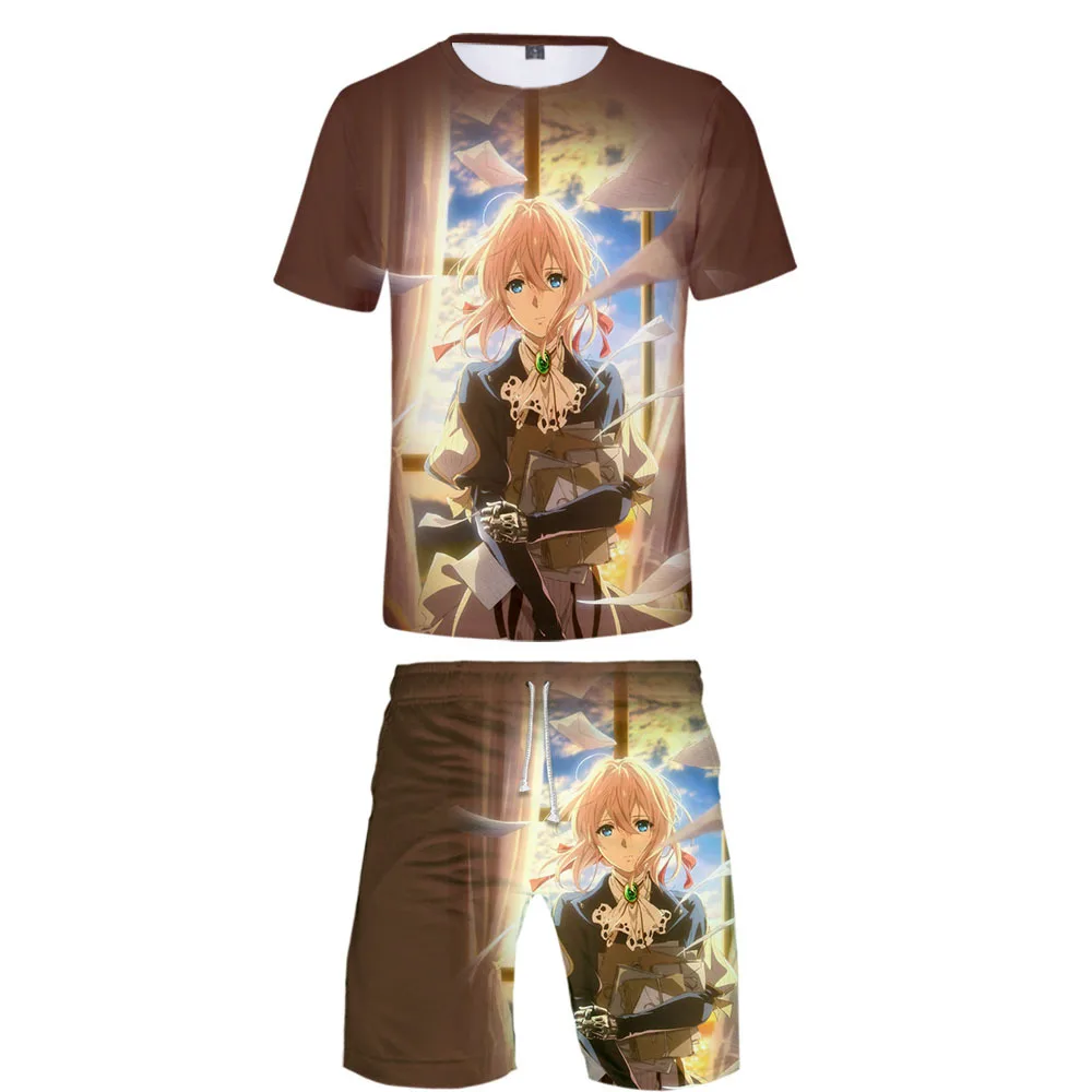 Japanese Violet Evergarden Cosplay Violet 3D Print Summer Short Sleeves T-Shirt Shorts Sets Anime Peripheral
Japanese Violet Evergarden Cosplay Violet 3D Print Summer Short Sleeves T-Shirt Shorts Sets Anime Peripheral