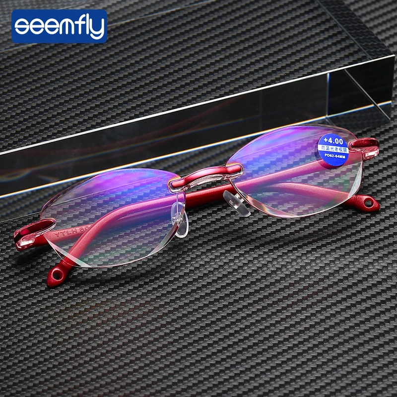 Очки для чтения seemfly женские, без оправы, с диоптриями + 1,0 + 1,5 + 2,0 + 2,5 + 3,5 + 4,0, с защитой от синего света
Очки для чтения seemfly женские, без оправы, с диоптриями + 1,0 + 1,5 + 2,0 + 2,5 + 3,5 + 4,0, с защитой от синего света