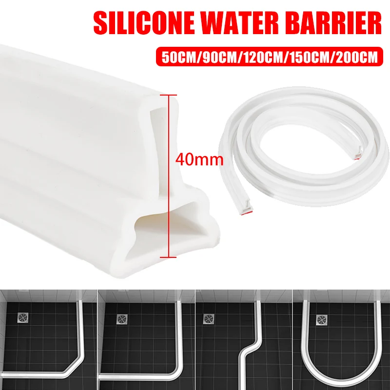 Kitchen Bathroom Water Stopper Flood Barrier Water Retaining Strip Non-slip Dry And Wet Separation Water Stopper Shower Blocker
Kitchen Bathroom Water Stopper Flood Barrier Water Retaining Strip Non-slip Dry And Wet Separation Water Stopper Shower Blocker