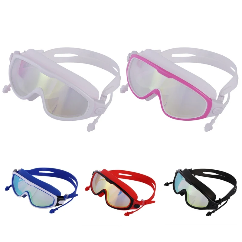 Men Women Swimming Waterproof Goggles High DefinitionAnti-fog Flat Mirror Glasses Large Frame Lens Eyewear With Ear Plug
Men Women Swimming Waterproof Goggles High DefinitionAnti-fog Flat Mirror Glasses Large Frame Lens Eyewear With Ear Plug