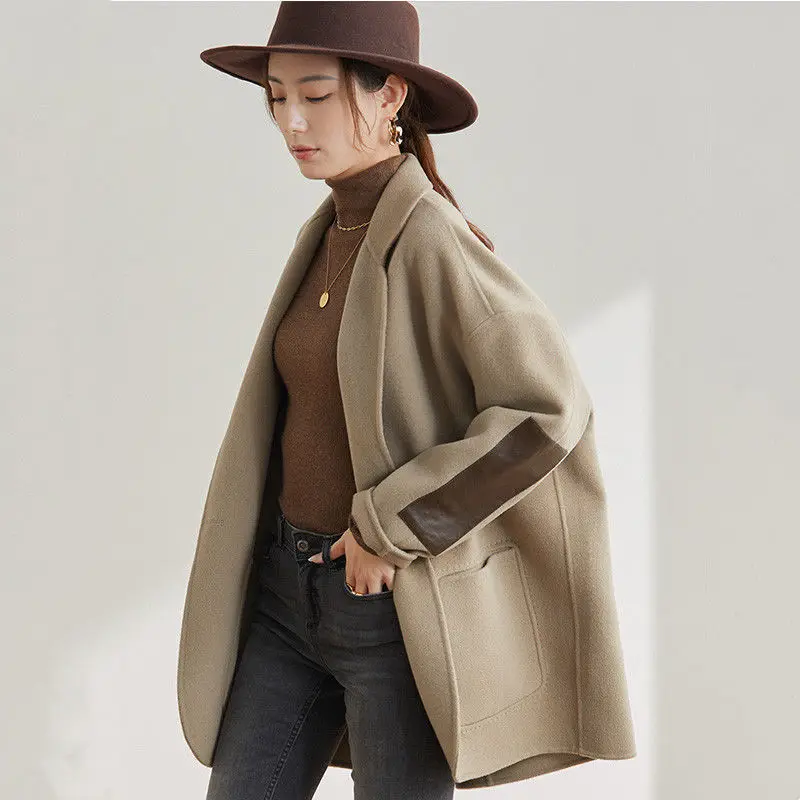 Высококачественное шерстяное пальто, новинка, свободное двухстороннее шерстяное пальто Хепберн на весну и осень 2021
Высококачественное шерстяное пальто, новинка, свободное двухстороннее шерстяное пальто Хепберн на весну и осень 2021