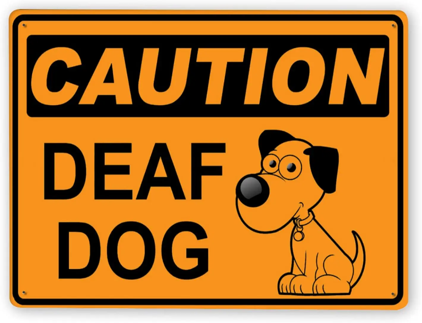 1595 Warning Sign,Caution! Deaf Dog Sign,Tin Aluminum Metal Decor Painting Traffic Warning Sign 8x12 Inch
1595 Warning Sign,Caution! Deaf Dog Sign,Tin Aluminum Metal Decor Painting Traffic Warning Sign 8x12 Inch