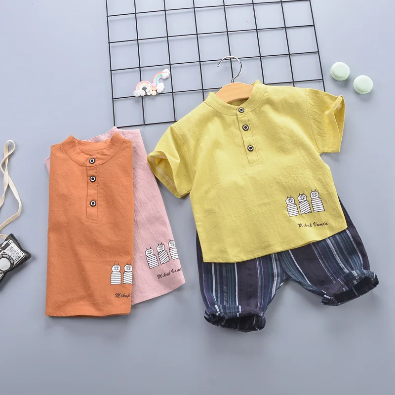 Summer Kids Clothing Sets Boys and Girls Summer Cotton Suit Kids Short Sleeve Two-piece Handsome Toddler Boys Clothing Sets
Summer Kids Clothing Sets Boys and Girls Summer Cotton Suit Kids Short Sleeve Two-piece Handsome Toddler Boys Clothing Sets