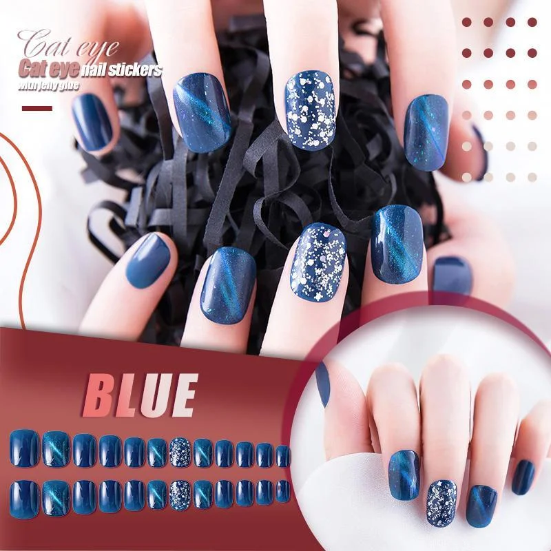 24PCS Mysterious Cat Eye Nail Patch with Jelly Gum Transparent Full Cover Phototherapy Wearable Fake Nail Colorful DropShipping
24PCS Mysterious Cat Eye Nail Patch with Jelly Gum Transparent Full Cover Phototherapy Wearable Fake Nail Colorful DropShipping