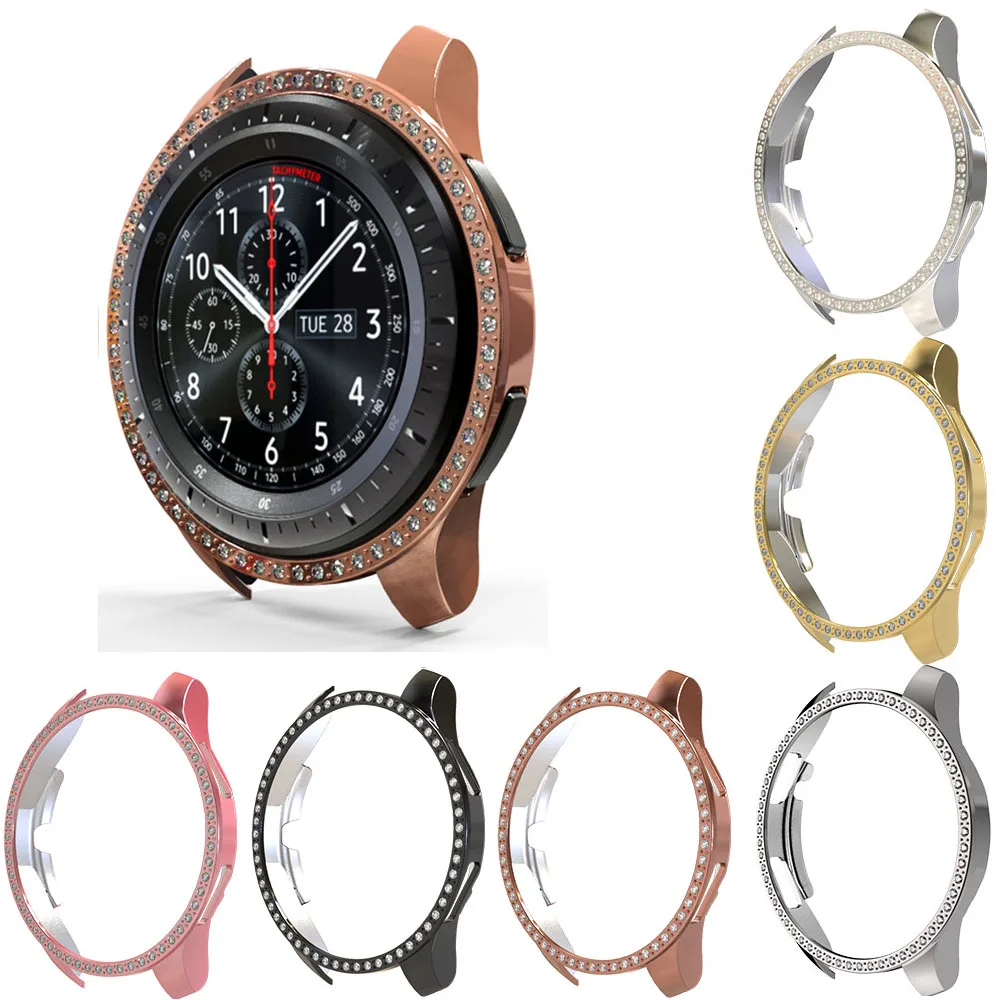 Чехол для Samsung Galaxy Watch 46 мм 42 защитный чехол смарт часов S3 Frontier со стразами|Часы
