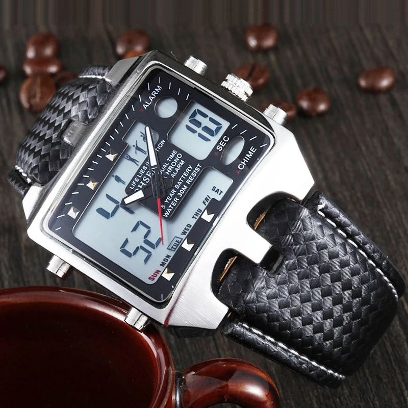 2021 OHSEN Watch Men Sports Watches Men Fashion Rectangular Dial Dual Display Quartz Wristwatches Wide Strap Relogio Masculino 
2021 OHSEN Watch Men Sports Watches Men Fashion Rectangular Dial Dual Display Quartz Wristwatches Wide Strap Relogio Masculino