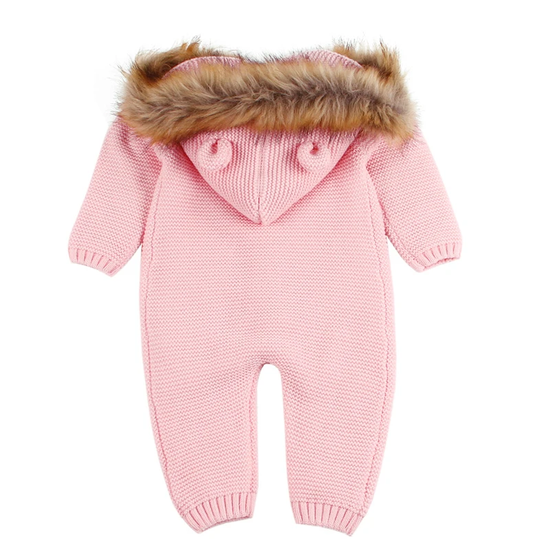 Newborns Hooded Rompers Knit Coats Boys Girls Solid Cartoon Ears Winter Warm Long Sleeve Single Breasted Baby Jumpsuit 0-24M A20
Newborns Hooded Rompers Knit Coats Boys Girls Solid Cartoon Ears Winter Warm Long Sleeve Single Breasted Baby Jumpsuit 0-24M A20