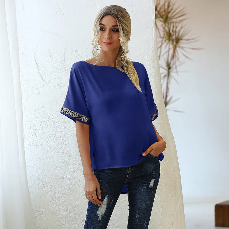 2021 New Spring Summer Casaual Fashion Ladies Tops For Women Short Sleeve Print Sexy Solid Blouse
2021 New Spring Summer Casaual Fashion Ladies Tops For Women Short Sleeve Print Sexy Solid Blouse