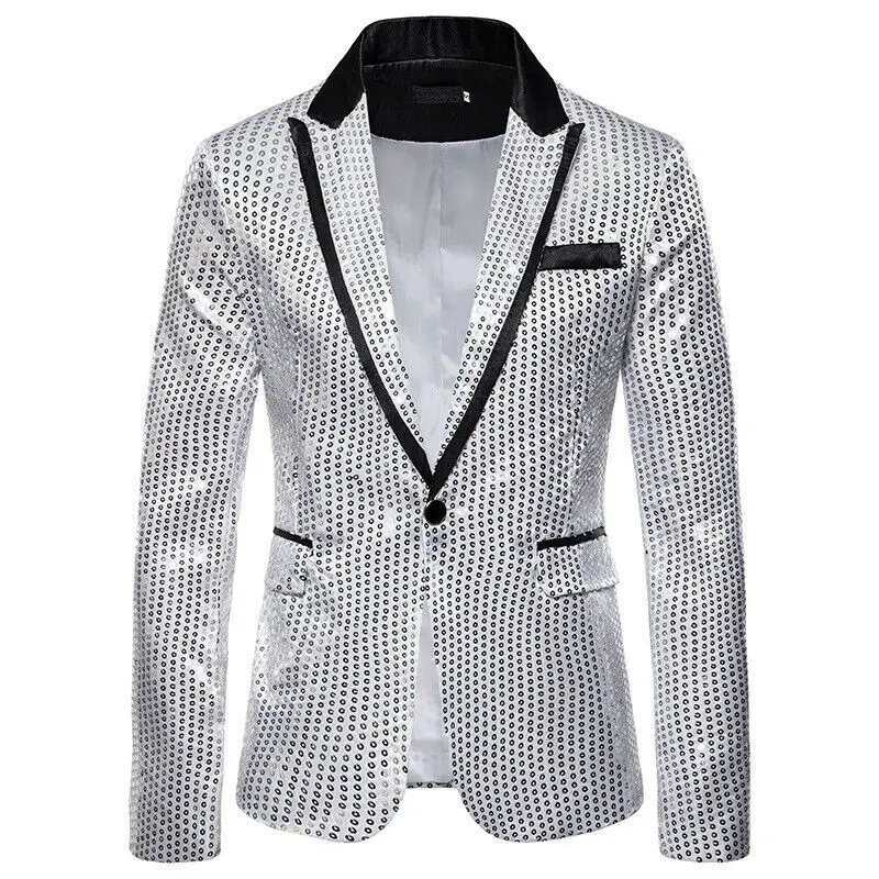 Mens Sequins Patchwork Suit Blazer Jacket 2019 Brand New Male Slim DJ Club Stage One Button Blazer Man Formal Wedding
Mens Sequins Patchwork Suit Blazer Jacket 2019 Brand New Male Slim DJ Club Stage One Button Blazer Man Formal Wedding