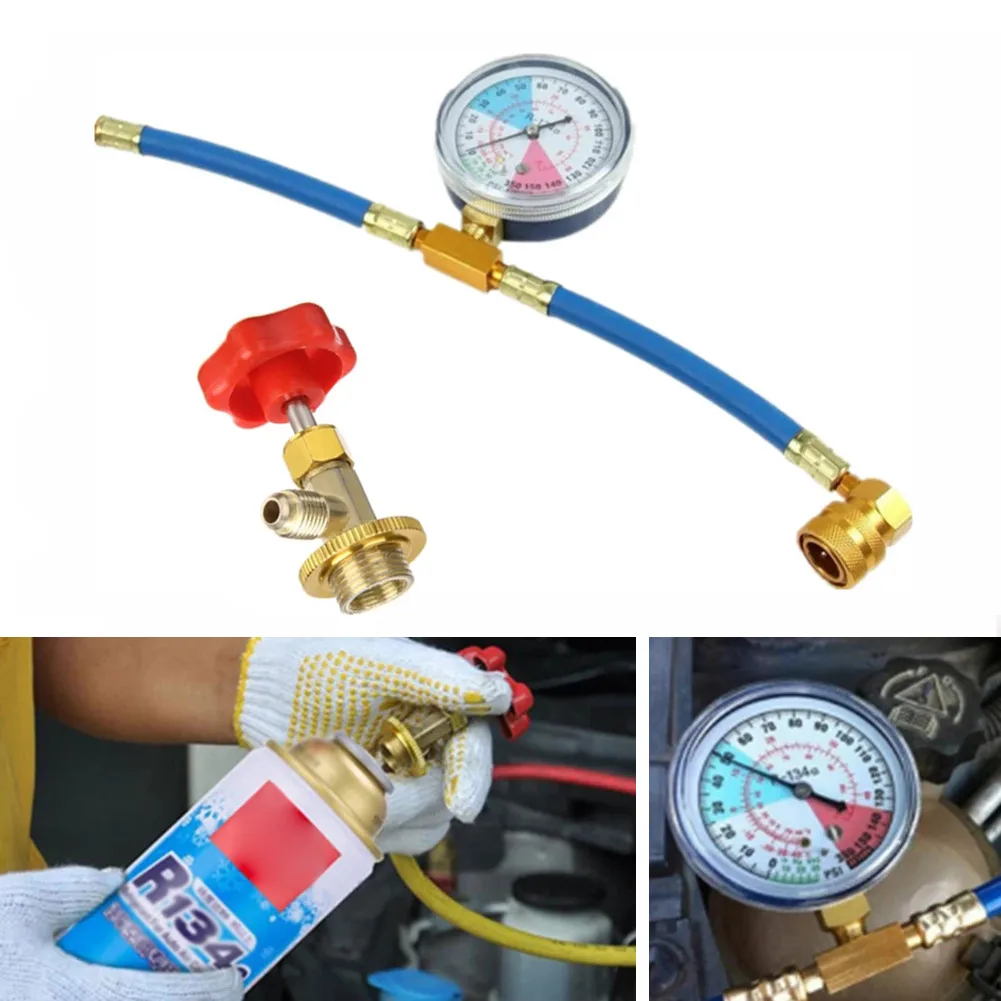 R134A M14 A/C Car Air Conditioning Refrigerant Recharge Measuring Hose Gauge 1/4" ACME Hose Fittings 350PSI
R134A M14 A/C Car Air Conditioning Refrigerant Recharge Measuring Hose Gauge 1/4" ACME Hose Fittings 350PSI