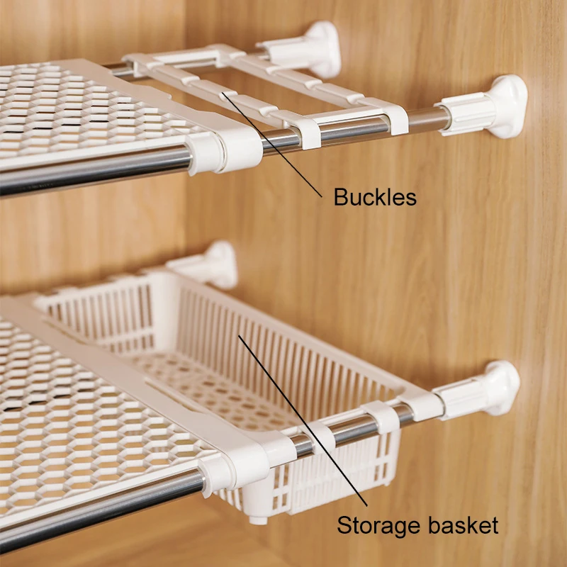 Telescopic Wardrobe Partition Board Nail-Free Wardrobe Layer Partition Storage Rack Cabinet Shelf Household JA55
Telescopic Wardrobe Partition Board Nail-Free Wardrobe Layer Partition Storage Rack Cabinet Shelf Household JA55