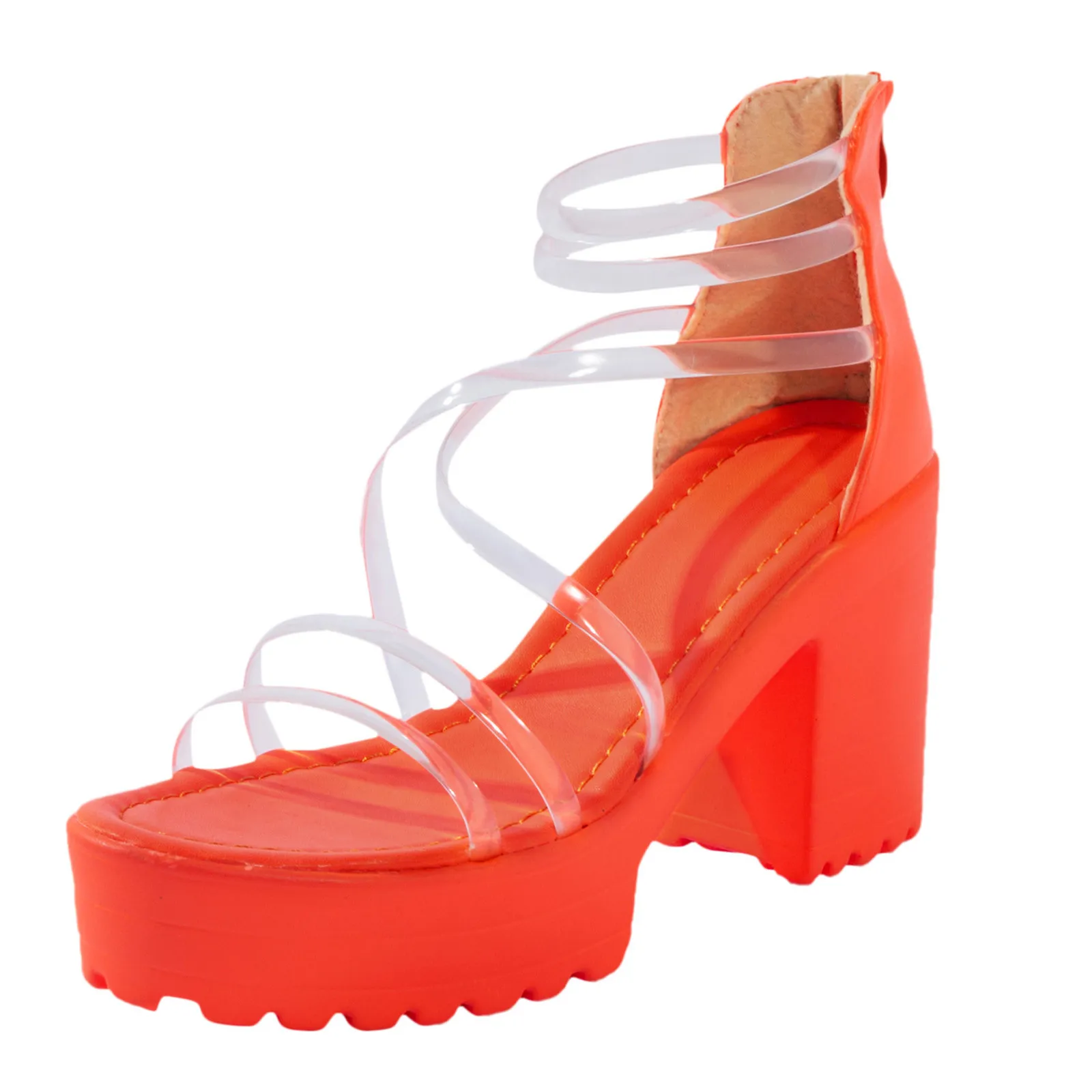 Summer New Thick-soled High-heeled Sandals 2021 Women's Shallow Mouth Back Zipper High-heeled Women's Thick-heeled Sandals
Summer New Thick-soled High-heeled Sandals 2021 Women's Shallow Mouth Back Zipper High-heeled Women's Thick-heeled Sandals
