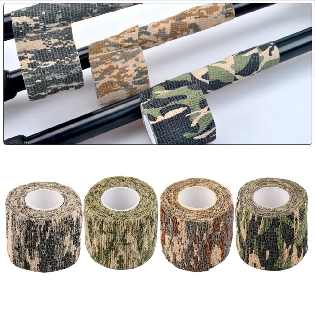 

4.5m Non-woven Outdoor Camouflage Bandage Field Riding Decoration Elastic Knee Finger Ankle Self-adhesive Elastic Wrap Tape