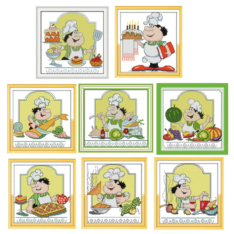 Набор для вышивки крестом Joy Sunday Humor Chef смешная кухонная утварь Декор дома из