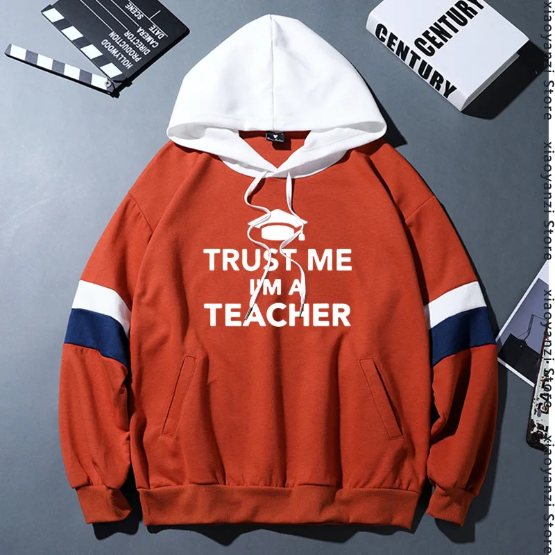 New Fashion 100% Cotton Hoodies TRUST ME I AM A TEACHER Letter Print Man Sweatshirts Casual High-quality Pullovers Plus Size
New Fashion 100% Cotton Hoodies TRUST ME I AM A TEACHER Letter Print Man Sweatshirts Casual High-quality Pullovers Plus Size