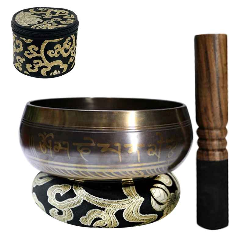 Tibetan Singing Bowl Set with New Dual-End Stroker Cushion Handcrafted in Nepal for Meditation Healing and Mindfulness
Tibetan Singing Bowl Set with New Dual-End Stroker Cushion Handcrafted in Nepal for Meditation Healing and Mindfulness