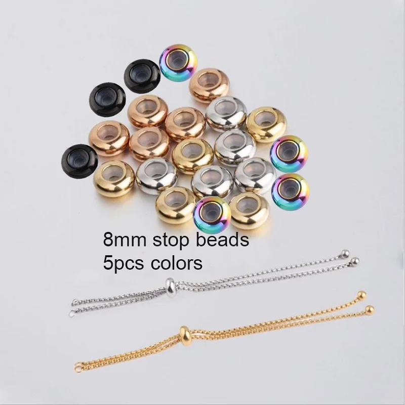 30pcs/lot 8mm Stainless Steel Rubber Loose Beads Jewelry Accessories 5-Colors fit for DIY Adjustable Bracelet Necklace Making
30pcs/lot 8mm Stainless Steel Rubber Loose Beads Jewelry Accessories 5-Colors fit for DIY Adjustable Bracelet Necklace Making