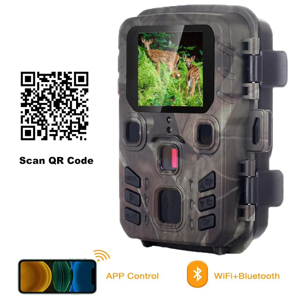 Live Show Wifi Bluetooth Trail Camera APP Control Wild Hunting Cameras WIFI301 24MP 1296P Night Vision Photo Traps Surveillance
Live Show Wifi Bluetooth Trail Camera APP Control Wild Hunting Cameras WIFI301 24MP 1296P Night Vision Photo Traps Surveillance