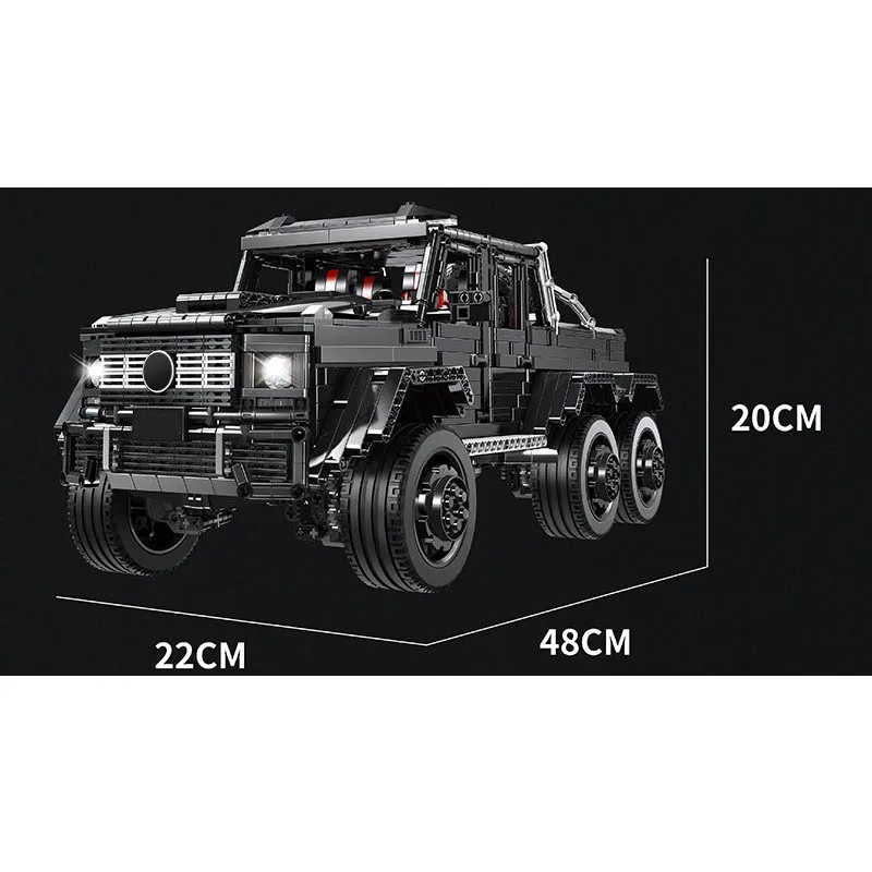 MOC Technic BENZES G63 AMGS 6*6 LAND CRUISER внедорожные строительные блоки кирпичи с дистанционным