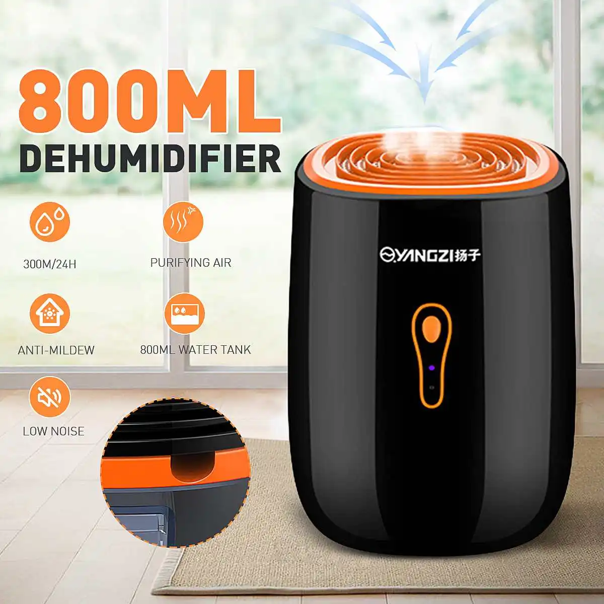 Warmtoo Dehumidifier 800ML 25W Low Noise Portable dryer Anti-Mildew Purification Portable Cleaning Device Air Dryer Moisture
Warmtoo Dehumidifier 800ML 25W Low Noise Portable dryer Anti-Mildew Purification Portable Cleaning Device Air Dryer Moisture