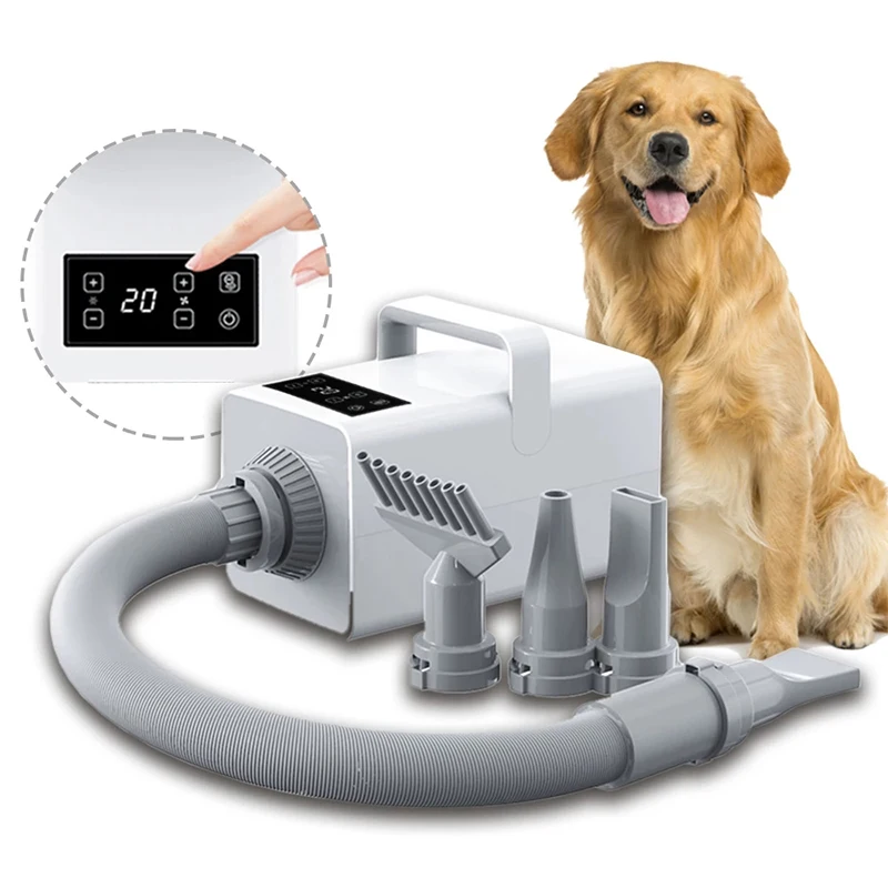 2200W Pet Dryer LED Display Negative Ion Blower Hot Wind Heater Fast Adjustable Pet Dog Grooming Blower Dog Brush Blow Dryer
2200W Pet Dryer LED Display Negative Ion Blower Hot Wind Heater Fast Adjustable Pet Dog Grooming Blower Dog Brush Blow Dryer